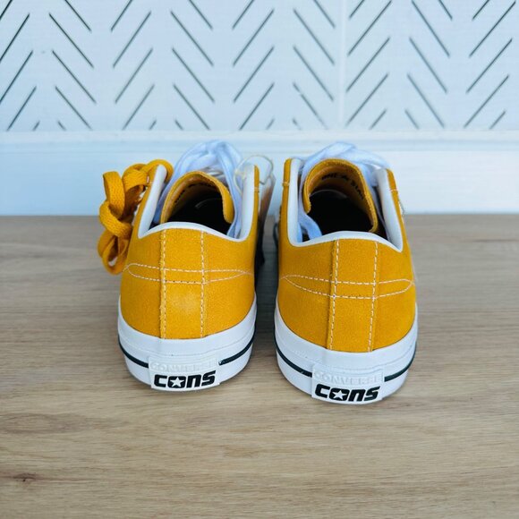 ⭐Converse One Star Pro OX Low Men Shoes 6.5 Mustard Yellow Suede Sneaker A09231C - Picture 4 of 10